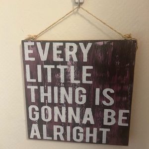 Hanging quote sign